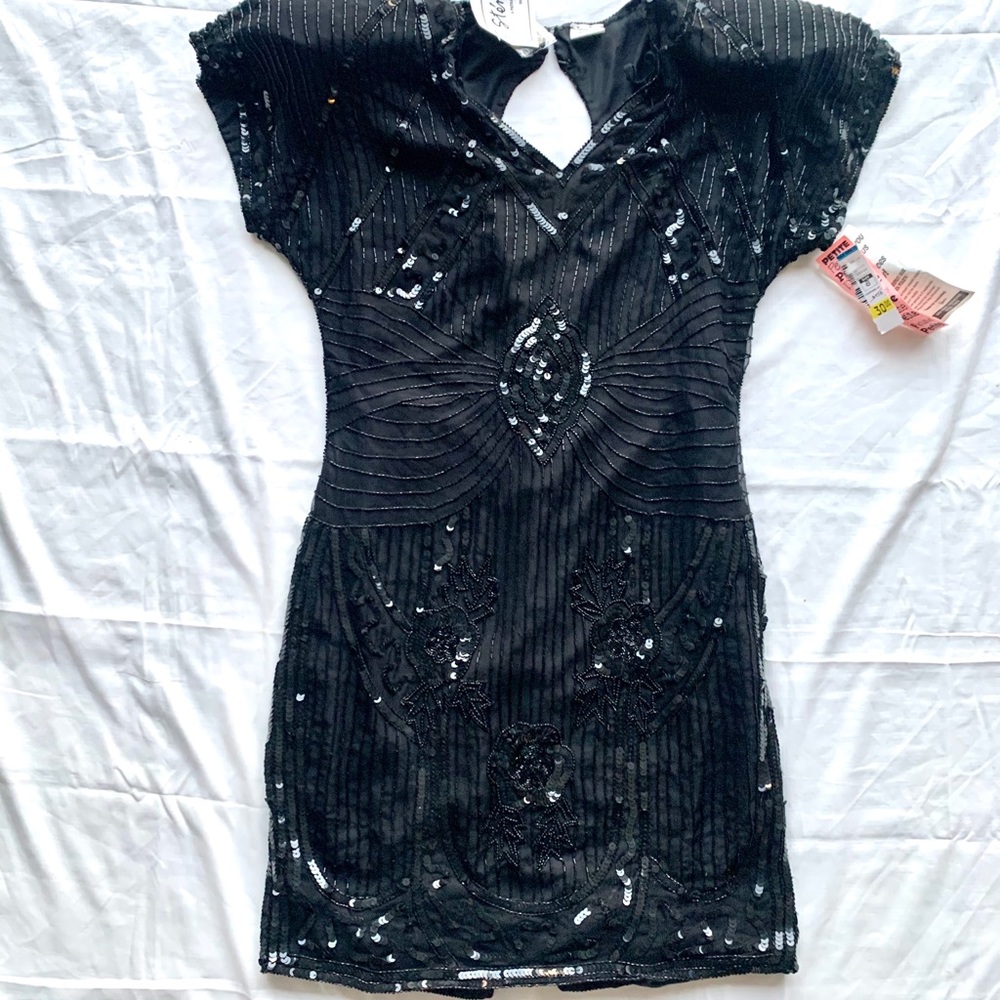 Vintage 90's NWT Deadstock Sequins Bodycon LBD